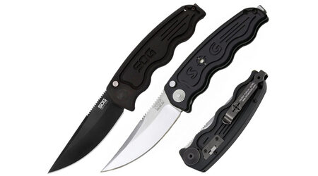 купите Нож автоматический SOG TAC Automatic Satin и Black TiNi / ST01 - ST02 в Иркутске