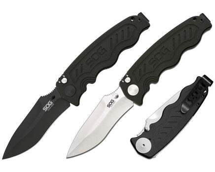 Купите полуавтоматический складной нож SOG Zoom Mini Satin и Black TiNi (ZM1001 - ZM1002) в Иркутске в нашем интернет-магазине