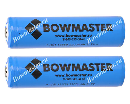 Литий-ионный аккумулятор с защитой BowMaster 18650 2400 mAh (2 шт.)