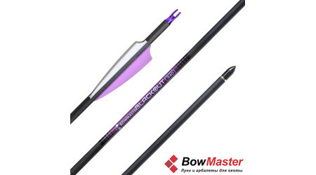 купите Карбоновая стрела для лука Bowmaster Blackout 340, оперение 3 дюйма Shield в Иркутске