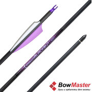 Карбоновая стрела для лука Bowmaster Blackout 400, оперение 3 дюйма Shield