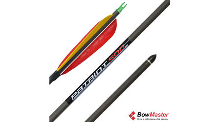 купите Карбоновая стрела для лука Bowmaster Patriot 500 с натуральным оперением 5 дюймов в Иркутске