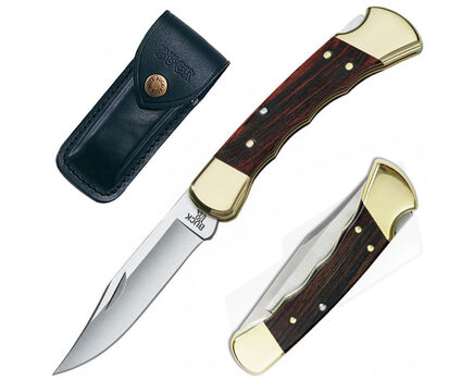 Купите складной нож Buck 110 Folding Hunter с выемками под пальцы 420HC 0110BRSFG в Иркутске в нашем интернет-магазине