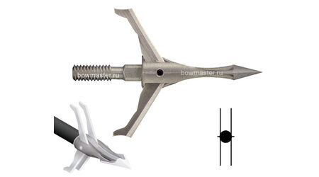 купите Охотничьи наконечники CarbonExpress F-15 Expandable Dual Blade раскрывающиеся, 100 гран, 5 лезвий (3 шт.) в Иркутске