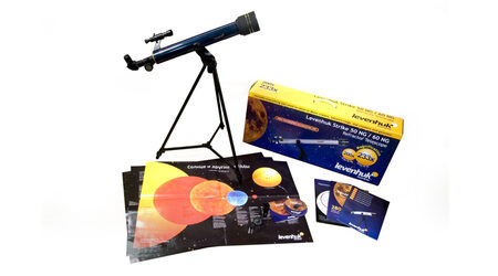 купите Детский телескоп Levenhuk Strike 50 NG (рефрактор, 50мм, F=600мм, 1:12) на азимутальной монтировке в Иркутске