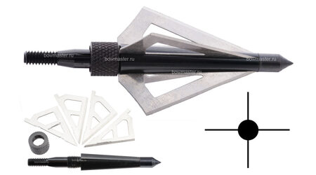 купите Наконечники охотничьи Man-kung MK-4BAL фиксированные, 100 гран, 4 лезвия (3 шт.) в Иркутске