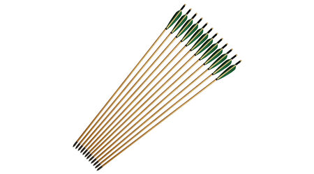 купите Стрела для лука деревянная 8 мм с натуральным оперением 4 дюйма в Иркутске