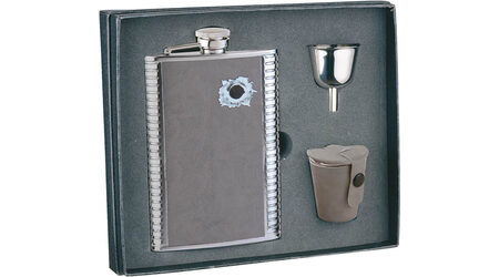 купите Подарочный набор: фляга "Пуля" 0 S.Quire 1508YGB-7-B, 3 стаканчика и воронка в Иркутске