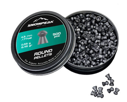Купите cвинцовые пульки для пневматики SnowPeak Round калибр 4.5 мм в Иркутске в нашем магазине