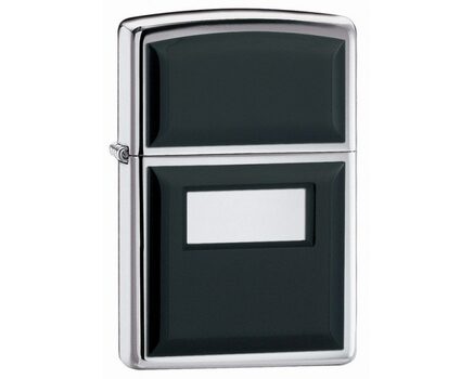 Купите зажигалку Zippo 355 Ultralite Black High Polish Chrome (зеркальный хром, накладки из черного пластика) в интернет-магазине